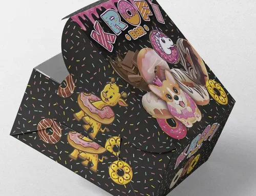 Colorful packaging for donuts